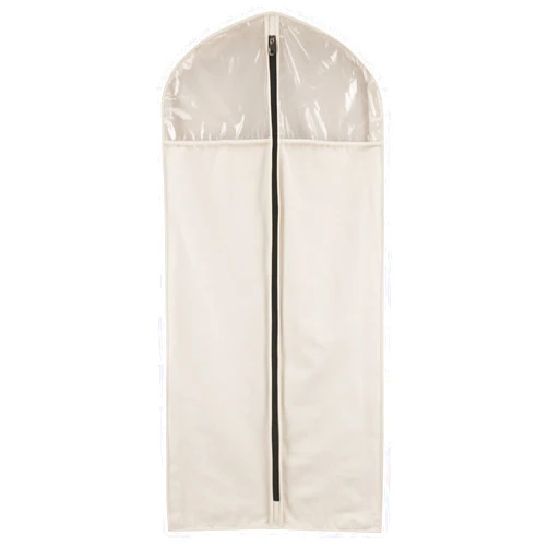 Household Essentials 3392-1 Cedarline Collection Hanging Garment Bag | Dress and Suit Protector | Natural Cotton Canvas,Off-White
