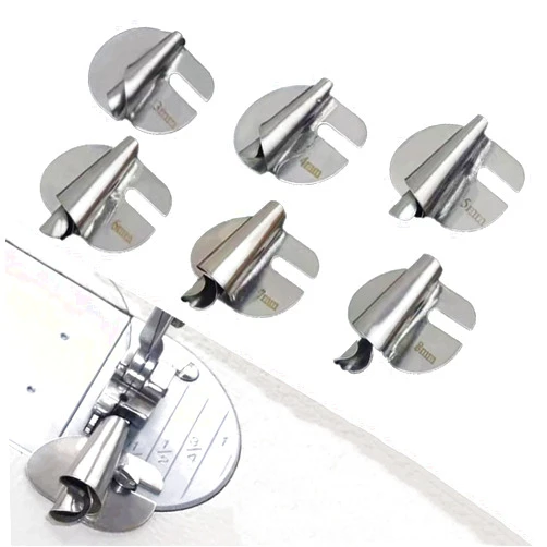 Generic 6PCS Sewing Rolled Hemmer Foot, 3mm-8mm Wide Narrow Rolled Hem Sewing Machine Presser Foot Kit, Sewing Machine Presser Foot Hemmer Foot (6PCS 3mm-8mm)