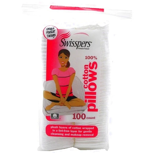 Swisspers Premium Cotton Squares Pillows 100 ea (Pack of 5)