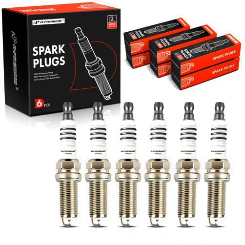 A-Premium Iridium Platinum Spark Plugs Compatible with Maserati Ghibli 2014-2020, Levante 2017-2020, Quattroporte 2014-2018, 3.0L, Pack of 6