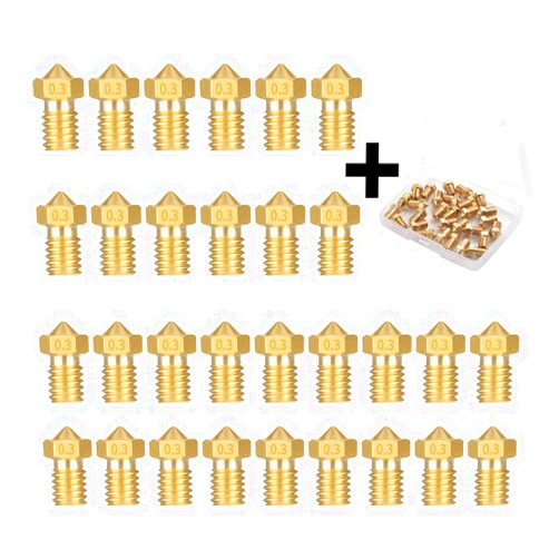 ACMYCH 30PCS 0.3mm 3D Printer Extruder Nozzles for E3D V5 V6