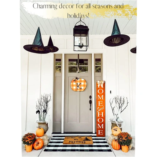 DOLLAN GIVING LIFE TO YOUR HOME Outdoor 2in1 Welcome/Home Sweet Home Porch Signs, Interchangeable 4feet Tall, Vertical Welcome sign, Wooden Welcome Signs for Front Porch,Door, Rustic, Wood,Farmhouse Decor,Decorative Outdoor Signs