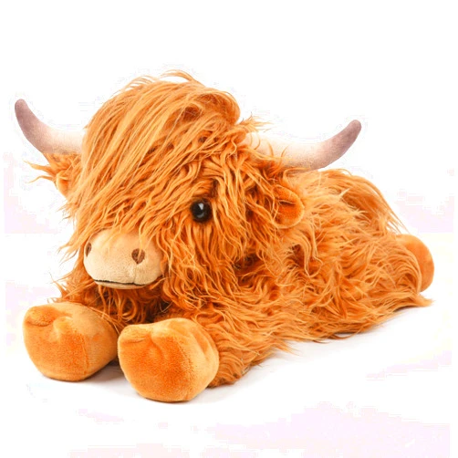 Cuckool Highland Cow Stuffed Animals, Microwavable Stuffed Animals Heating Pad for Cramps, Pain Stress Relief, Heatable & Coolable Lavender Scented Cow Plush Toy for Anxiety, Women Kid Bedtime Highland Cattle