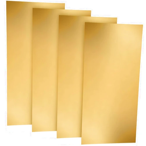 Zonon 4 Pcs Brass Sheet 12 x 6 Inch, 26 Gauge (0.4mm) Thickness Metal Sheets No Scratches Metal Plates for Crafting Carving Stamping DIY Crafts Jewelry Models Repairs Electrical Home Improvement
