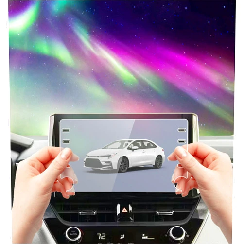 Xjzshly Tempered Glass Screen Protector Foil Compatible with 2022 2021 2020 Toyota Corolla LE/XLE/SE/XSE/Hatchback & 2022 Corolla Cross LE/XLE 8 Inch Touchscreen Cover Accessories Protective Film