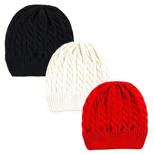 Hudson Baby Baby Knit Cuffed Beanie 3pk