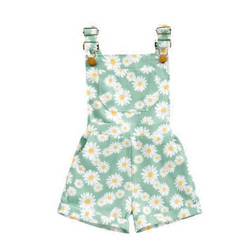 Afunbaby Toddler Baby Girl Clothes Daisy Overalls Suspender Shorts Romper Jumpsuit Girls Summer Outfit Clothing