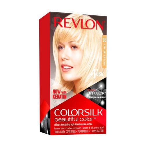 Revlon ColorSilk Hair Color, 03 Ultra Light Sun Blonde 1 ea (Pack of 2)