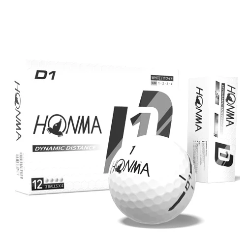 Honma D1 Distance Golf Balls,Extra Soft Feel with Long Distance,High Speed Core with Low Spin Design,Low Compression Golfballs Perfect for Men,Women Beginners,1 Dozen