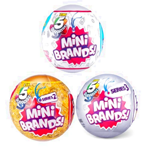Generic 5 Surprise Mini Brands Series 1, 2 and 3 Gift Combo Mystery Capsule Real Miniature Brands Collectible Toy (3 Pack)
