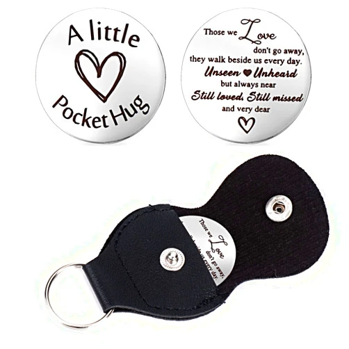 Cobee Pocket Hug Token, Encouragement Long Distance Relationship Keepsake Double Sided Inspirational Pocket Hug Token Gift