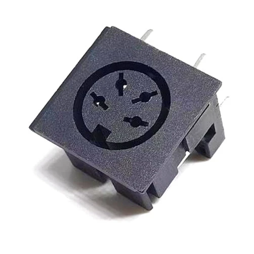 Generic Boicus Wiring Connecting Terminals - 1pcs DIN Audio Adapter MIDI Cable 5 Pin DIN Male Plug with Plastic Handle Female Socket Hulled Panel Mount Chassis Connector - (Color: 4pin female 1)