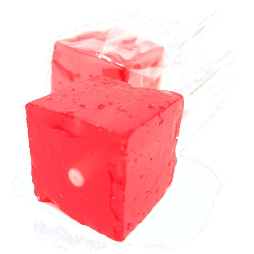 Espeez Hard Candy Cube Lollipop Suckers: Individually Wrapped Flavored Sucker Pack by Espeez - Old Fashioned Square Party Pops in Bulk - Wild Cherry, 48 Count