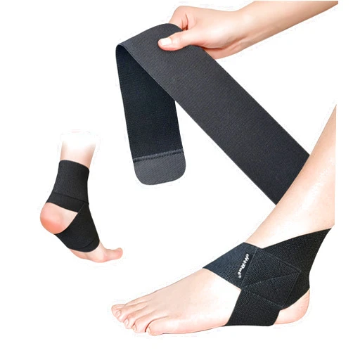 HiRui Ankle Support Brace for Men & Women, Adjustable Compression Strap for Sprains, Plantar Fasciitis, Achilles Tendonitis, Running, Workout, Sports – Fits Left & Right Foot (1, Black, Medium)