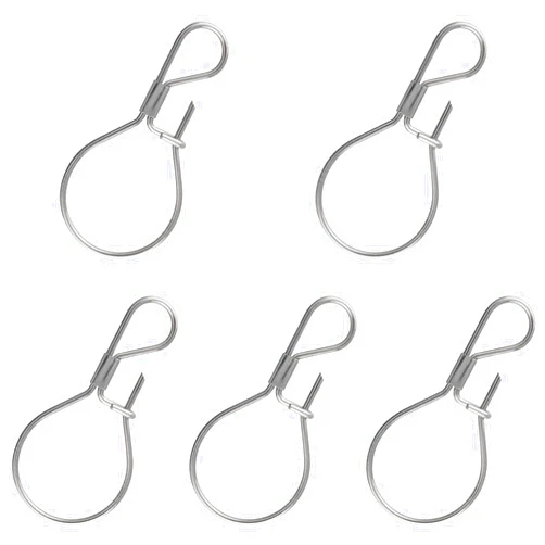 WHYHKJ 5PCS Fishing Lock Snap Freshwater Saltwater Fishing Stringer Clip Stainless Steel Live Fish Lock Buckle Big Game Snaps