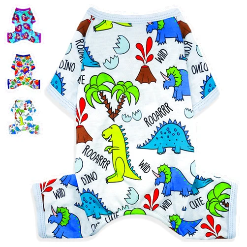 Puppishy Dog Pajamas Spring Summer Dog Clothes for Small Medium Dogs Girl Boy Cute Soft Puppy Pjs Clothes Doggie Onesies Cat Pet Jammies Outfit (Medium)