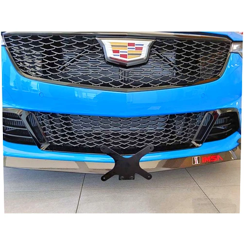 STO N SHO Front License Plate Bracket Compatible with 2023-2024 Cadillac CT4- V Blackwing with Carbon Fiber Splitter (SNS331a)