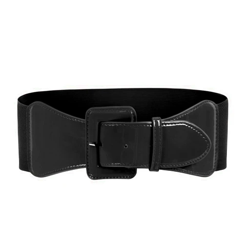 GRACE KARIN Women Wide Stretch Belts Elastic Thick Belt Patent Leather Belts S-XXL