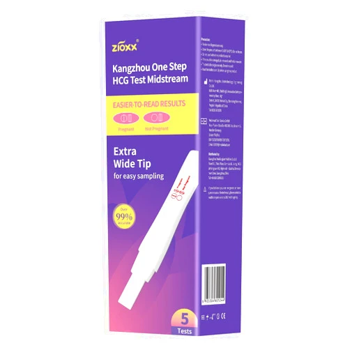 ZIOXX One Step hCG Pregnancy Test Early Detection Pregnancy Kit Midstream Value Pack of 5 Counts