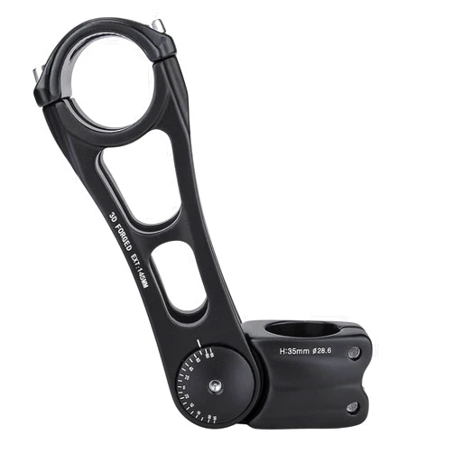 CXWXC Adjustable MTB Stem 31.8mm 85 Degree - 90/110/145mm Bike Stem Riser for Handlebar - Aluminum Alloy Mountain Bike Handlebar Riser Extender for MTB Road City Bike Bicycle (31.8 x 145mm)