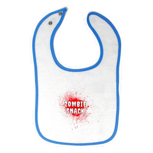 Cute Rascals Toddler & Baby Bibs Burp Cloths Others Zombie Snack Funny Humor Gag Style E Cotton Baby Items for Baby Girl & Boy White Blue Design Only