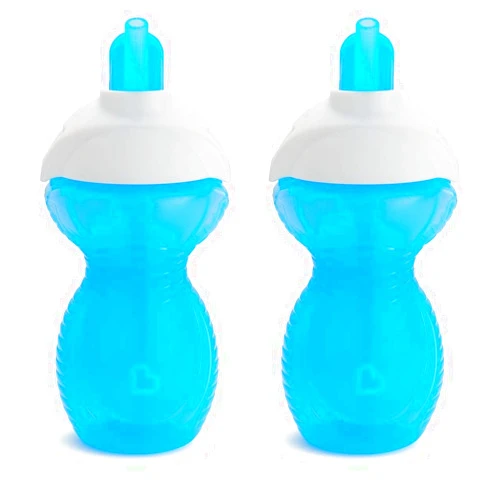 Munchkin Click Lock 2 Count Flip Straw Cup, 9 ounce, Assorted Colors