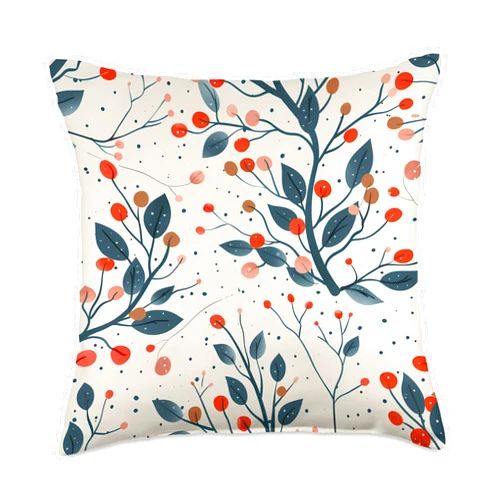 Modern Aesthetic Design Studio Winter Aesthetic Pattern - Cozy Nordic Snowflake Design Throw Pillow