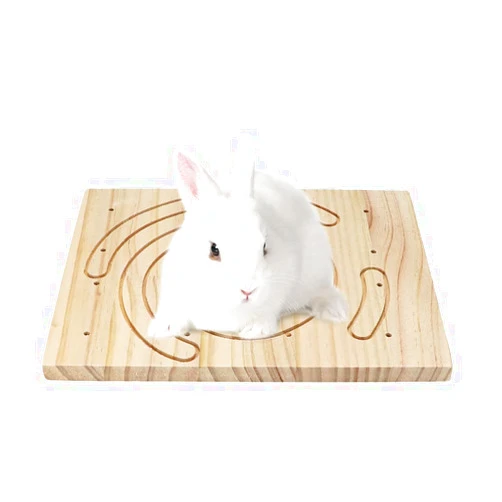 Litewoo Rabbit Scratch Board Foot Pad Mat Chew Toy Grinding Claws Teeth Natural Wood for Small Animal Rabbit Hamster Chinchilla Guinea Pig Ferret Gerbil Bunny Rat Cage Accessories (A)