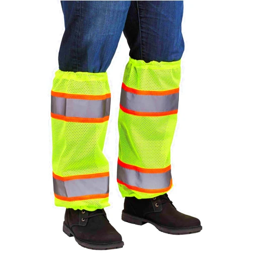 Ergodyne unisex-adult Glowear 8009 Hi-vis Two-tone Mesh Leg Gaiters - Class EHigh Visibility Reflective Leg Gaiters