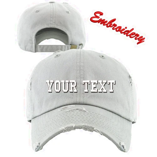Generic Distressed Baseball Cap KB4005 / Custom Hats/Embroidery Hats/Monogram Hats/Custom Caps