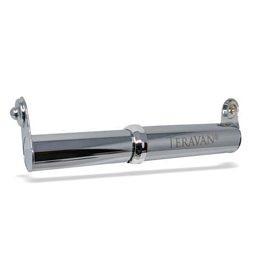 Teravan Stainless Steel Standard Extender - Modern Look Metal Toilet Paper Holder Spring-Loaded Replacement Spindle for Bigger Rolls Fits Standard Fixtures