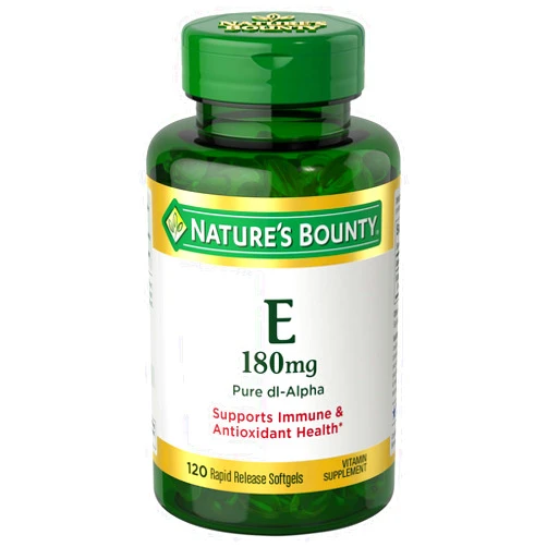 Nature's Bounty Vitamin E Pills and Supplement Softgels, Supports Antioxidant Health, 400iu, 120 Count