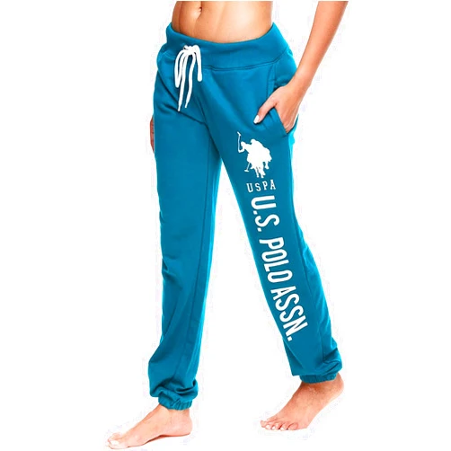 U.S. Polo Assn. Essentials Womens Sweatpants with Pockets, Comfy and Breathable French Terry Joggers for Women