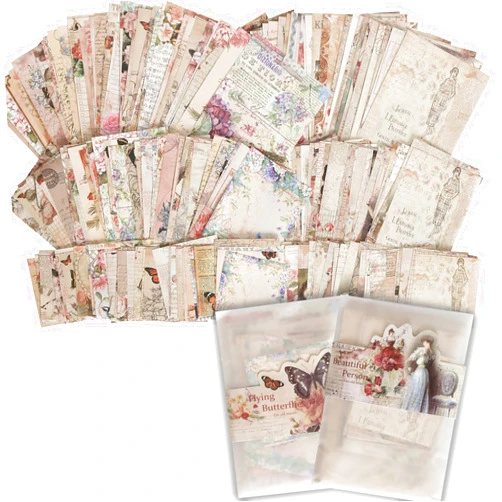 XIHOU 240 Sheets of Vintage Scrapbook Paper, Journaling Scrapbooking Supplies Craft Paper Kits Room Decor Posters Decoupage Paper for Bullet Journals Junk Planners Art Collage Album Picture Frames, Type C