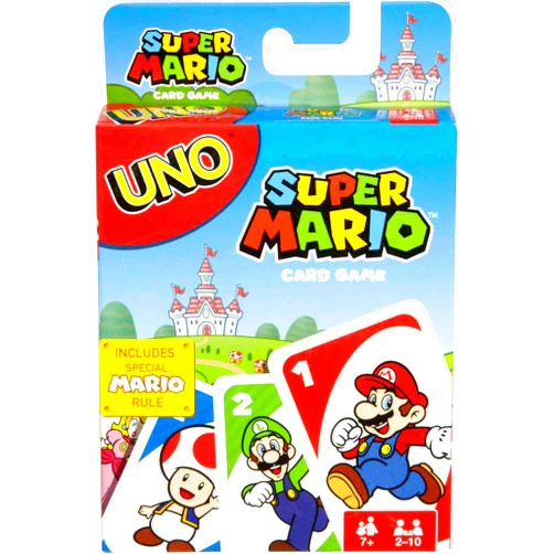 Mattel Games UNO Super Mario Card Game Animated Character Themed Collector Deck 112 Cards with Character Images, for Kids Ages 7 Years Old & Up