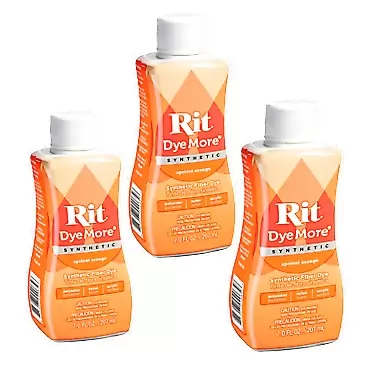 Rit Dye (3-Pack) More Synthetic 7 Ounce Apricot Orange 020-65 Apricot-Orange