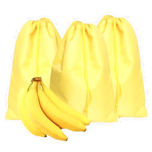 BLUE HOPE Yellow Banana Storage Bags (3 Pack) - Prevent Ripening, Keep Bananas Fresh Longer, Lightweight & Convenient, Washable & Durable Veggie Bags