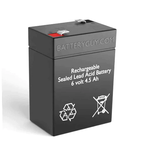 BatteryGuy GSMV Replacement 6V 4.5Ah SLA Battery Brand Equivalent (Rechargeable) - Qty of 1