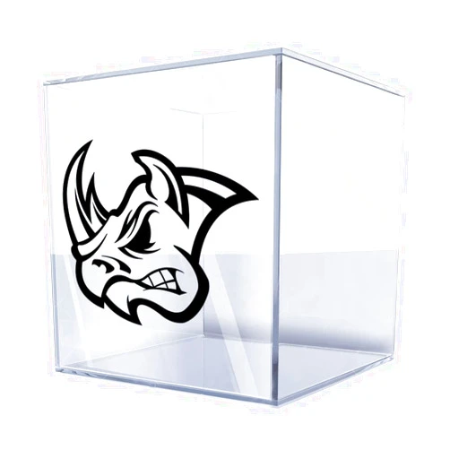 Animals Earth Stickers Sticker Angry Rhino (9 X 6.3 Inch) X9487 Size: 5 X 3.5 Inches Black