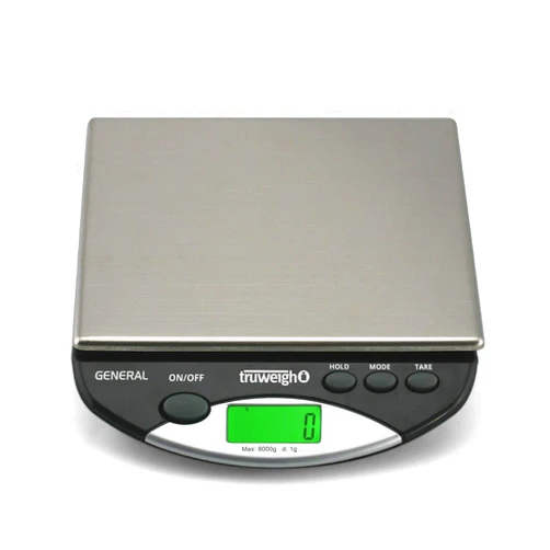 Truweigh Food Scale, Digital Kitchen Scale, Weight in Grams and Ounces for Baking, Meal Prep Scale, LCD Display, Medium