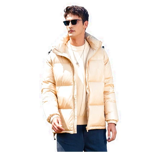ZVX imported fabric technology self heating high filling velvet 90 white duck down jacket winter men's thick warm jacket