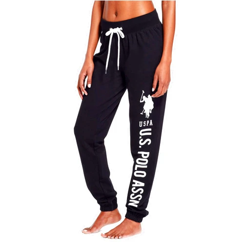 U.S. Polo Assn. Womens Sweatpants - Womens Joggers Sweats with Logo Print - French Terry Poly-Cotton Sweatpants for Women