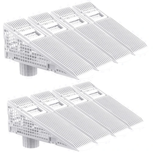 Nuanchu 8 Pcs Wedge Downspout Screen Gutter Guard Downspout Filter Gutter Leaf Debris Guards Filter Strainer for Leaves and Debris (White)