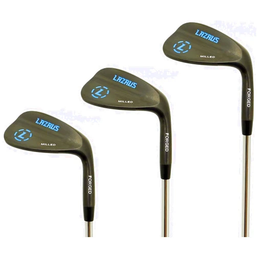 LAZRUS GOLF LAZRUS Premium Forged Golf Wedge Set for Men - 52 56 60 Degree Golf Wedges + Milled Face for More Spin - Great Golf Gift