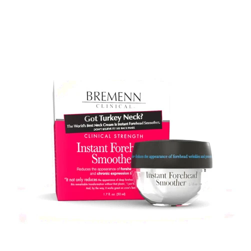Bremenn Research Labs BREMENN CLINICAL Instant Forehead Smoother- Cream Designed to Reduce the Appearance of Wrinkles and Forehead Lines, Helps the Skin to Look Firmer, Smoother, Youthful, and More Radiant, (1.7 oz.)