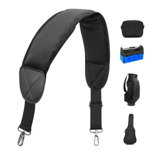 barudan golf Bag Strap Replacement Universal Single Shoulder Strap fits for All Brand Golf Bags (Black)