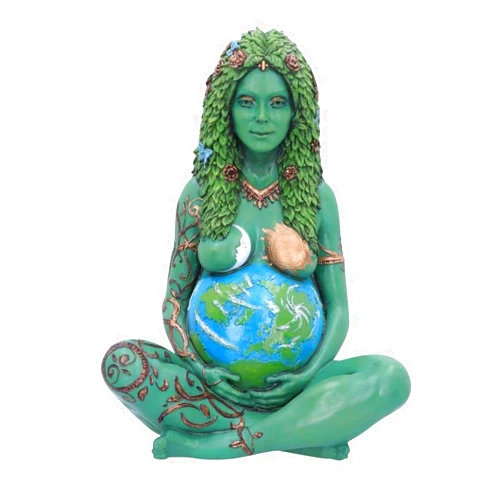 Boddenly Millennial Gaia Statue Gaia Statue Mother Earth Art Statue, Earth Mama Loves Everyone - Goddess Figure Figurine for Mother's Day Home and Garden Decorative Figurine (F - 6 inch)