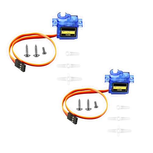DORHEA 2Pcs SG90 Micro Servo Motor 180 Degree SG90 9G Gear Motor Control for Arduino Raspberry Pi RC Car Toy Robot Helicopter Airplane Controls Car Boat DIY