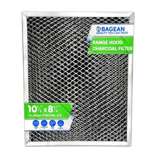 Bagean Range Hood Filter 10.5 x 8.75 Inch Fits 41F 97007696 Broan Range Hood Filter Replacement for Ductless Stove Hood Vent Filter - Charcoal Grease Combo For Hood Filters & Freshens Kitchen Oven Air (1-Pk)