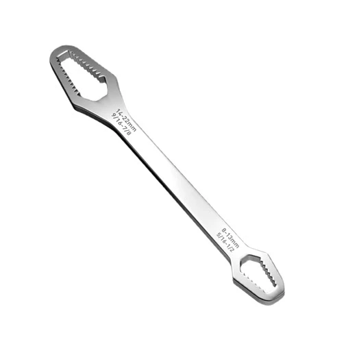 HHRKGHEO Multifunctional Wrench Self-Tightening Adjustable All-Wrench, 8-22mm Double-Headed Wrench for Outdoor Riding or Home Auto Repair